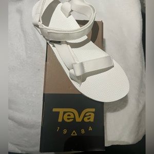 White Teva sandals size 9